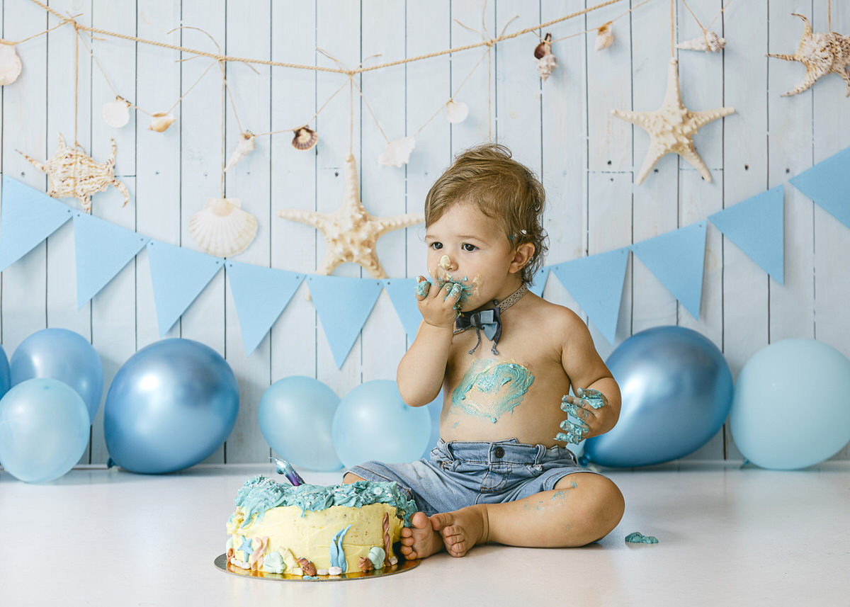 smash the cake photo shooting